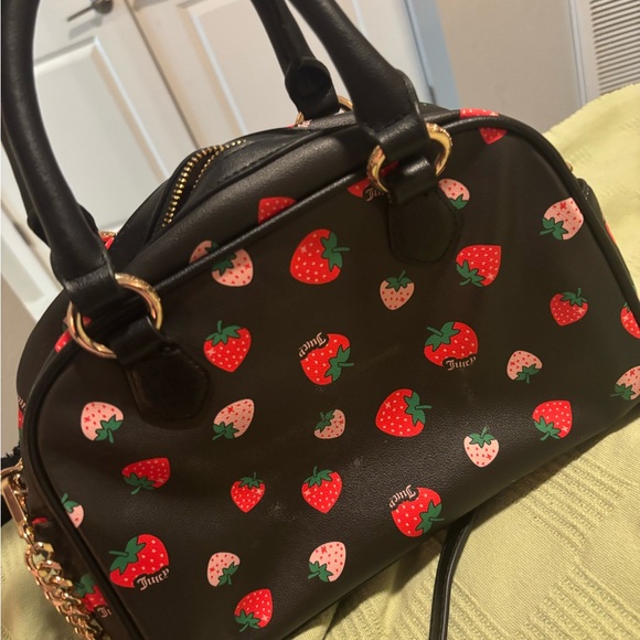Juicy Couture Black Bag with Strawberry Design - Picture 2 of 3